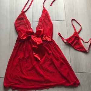 2 Piece Red Intimate